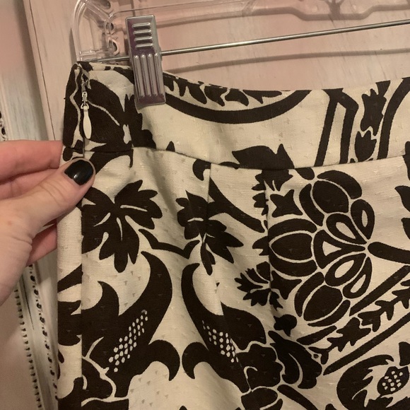 EUC Ann Taylor Loft brown/cream skirt size 4 - Picture 8 of 9